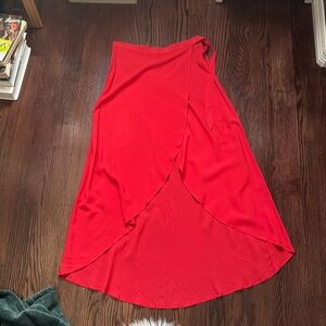 flowy wrapped maxi skirt